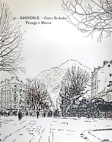 GRENOBLE cours Saint Andre / le passage à niveau.